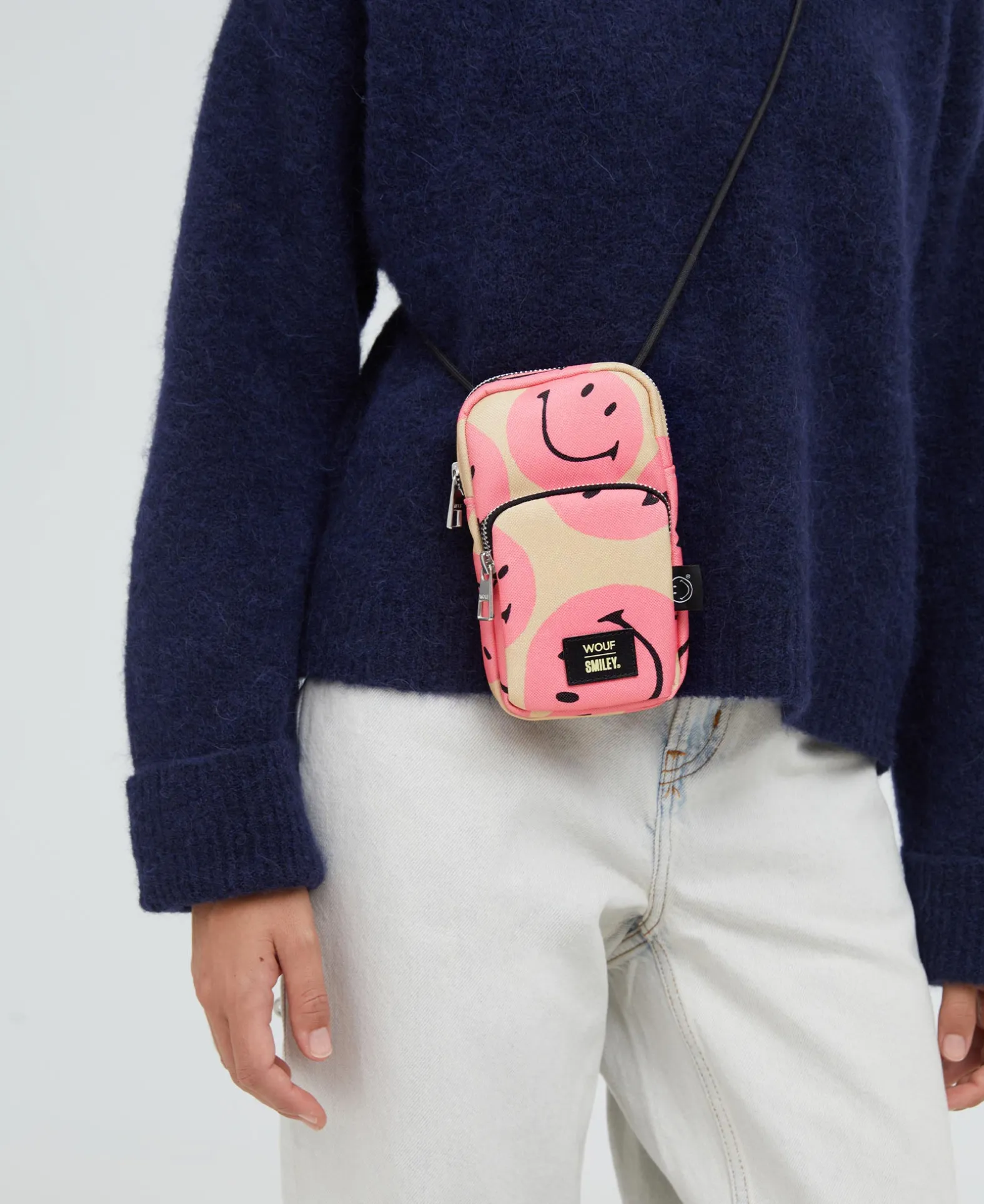 Sac Pour Téléphone A Bandoulière Rose Smiley®